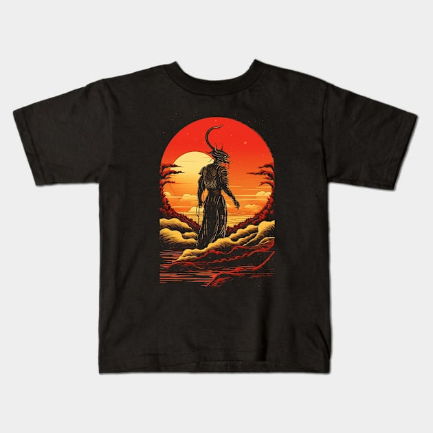 Samurai alien Kids T-Shirt by chidees